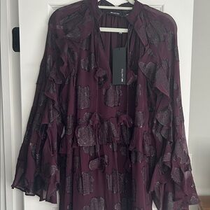 Magali Pascal Purple Ruffle Dress